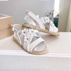 NEW UGG White Leather Allairey Sandals